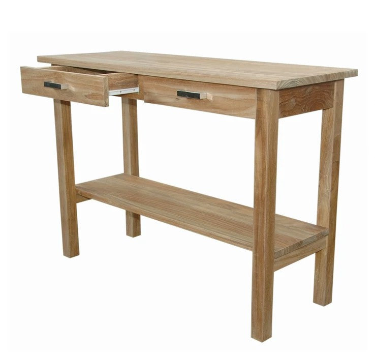 Anderson Teak Atlanta Serving Table – Solid Teak Outdoor Console Table