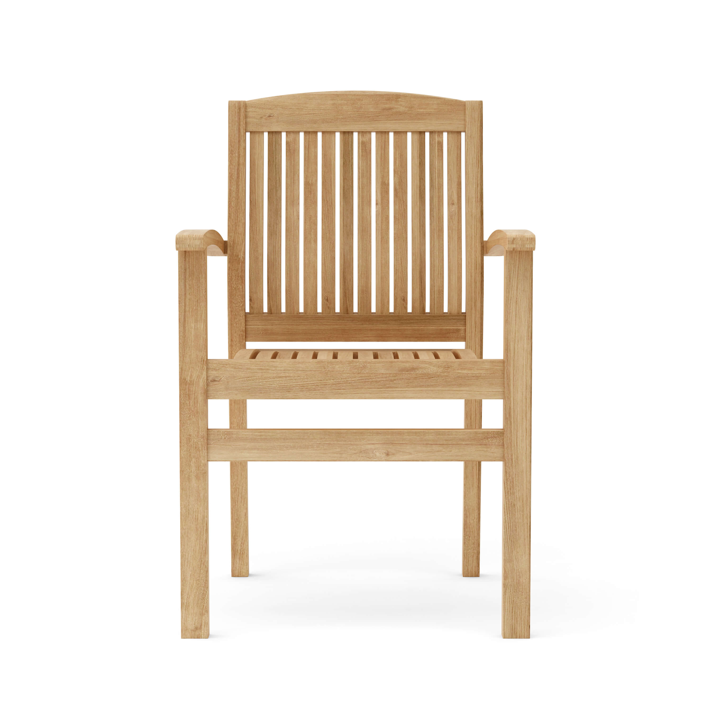 Anderson Teak Sahara Stacking Armchair (4-PCS) – Solid Teak Outdoor Seating