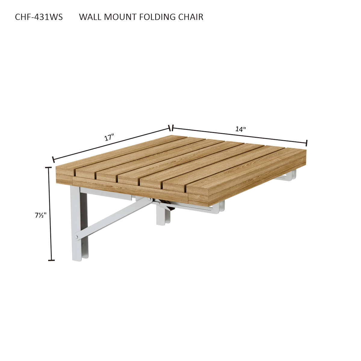 Anderson Teak Wall Mount Folding Chair – Teak Space-Saving Shower Seat