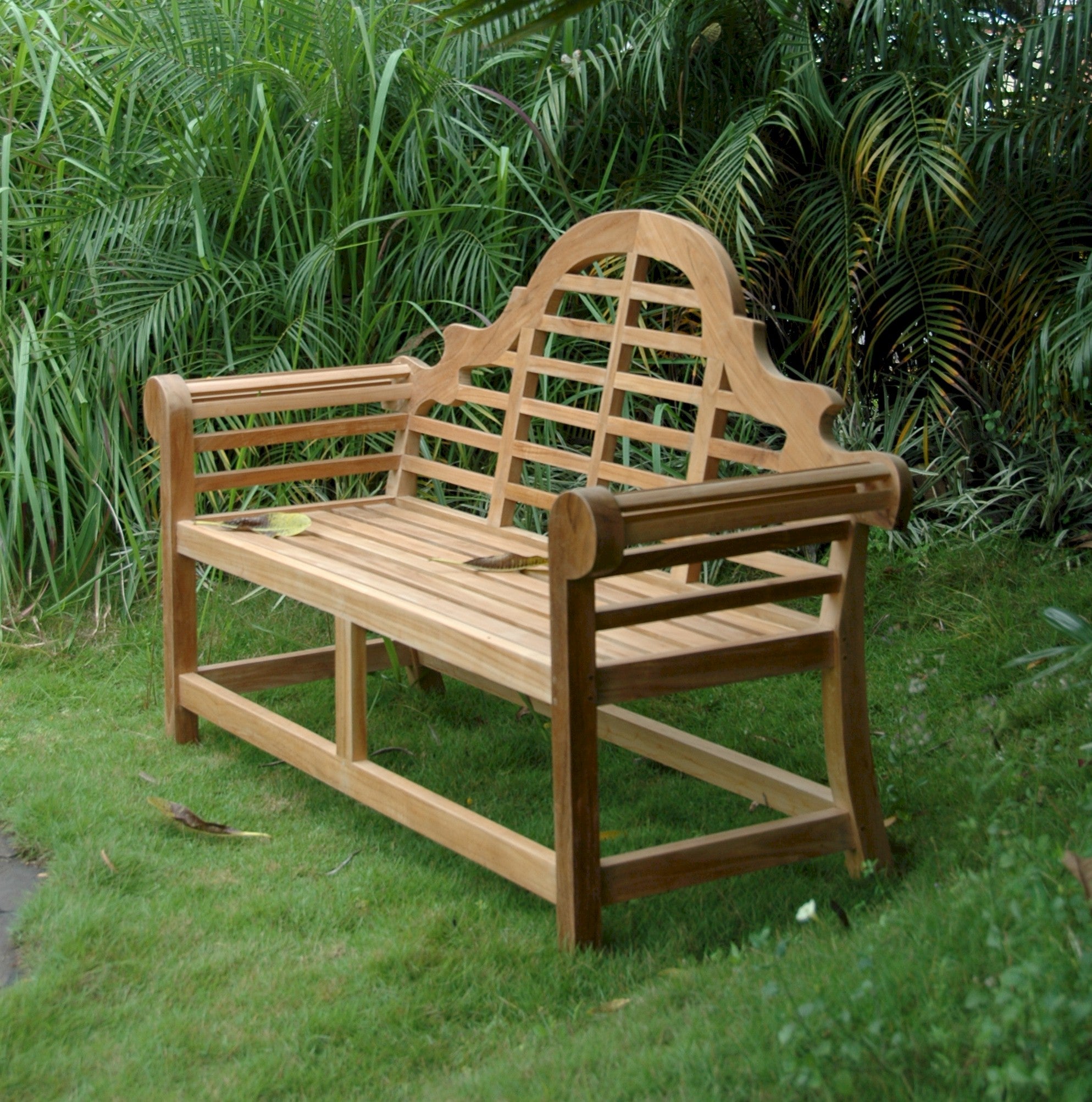 Anderson Teak Marlborough 2-Seater Bench – Lutyens Style Solid Teak Outdoor Garden Bench