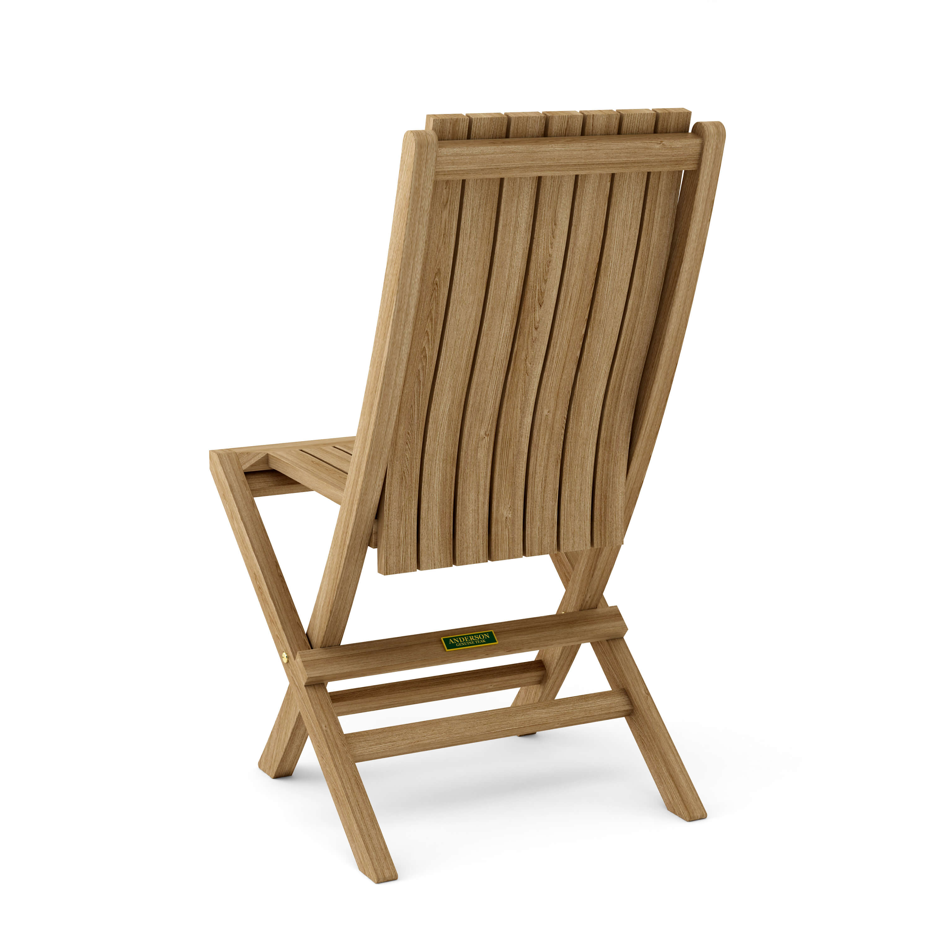Anderson Teak Comfort Folding Chair (2-PC) – Ergonomic Teak Outdoor Seating