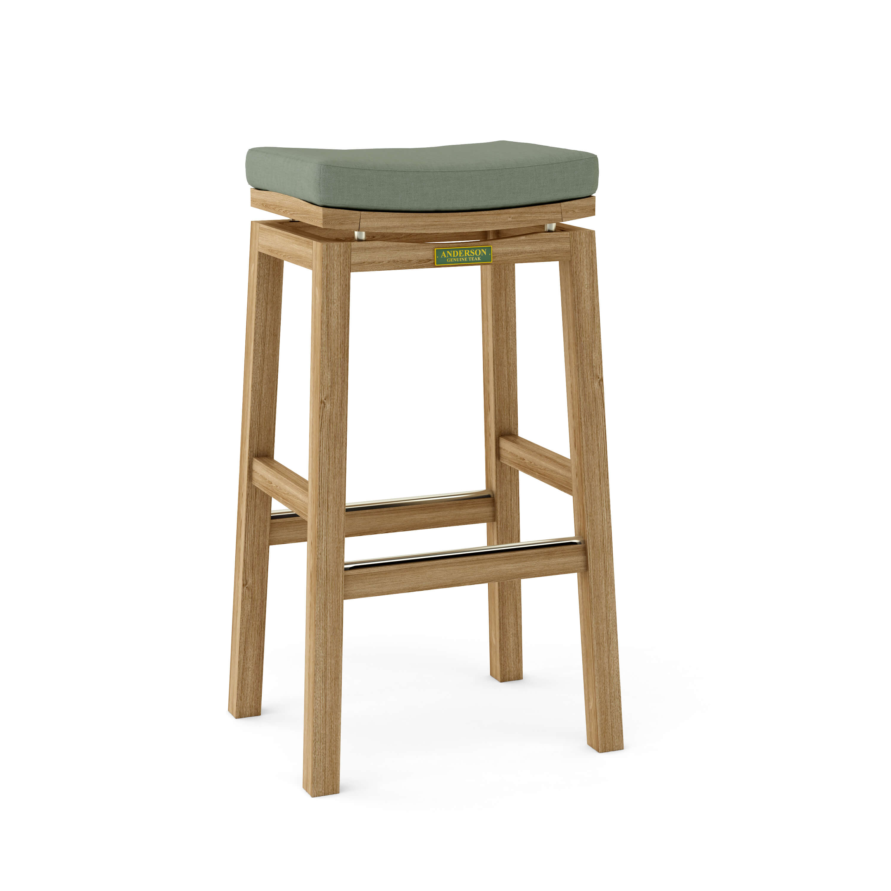 Anderson Teak Winston Backless Bar Chair – Teak Outdoor Bar Stool