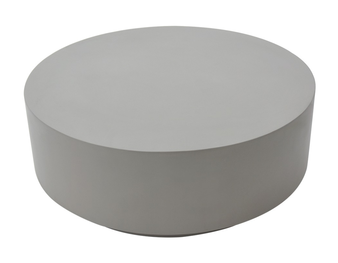 Elementi Rome 40″ Round Concrete Coffee Table