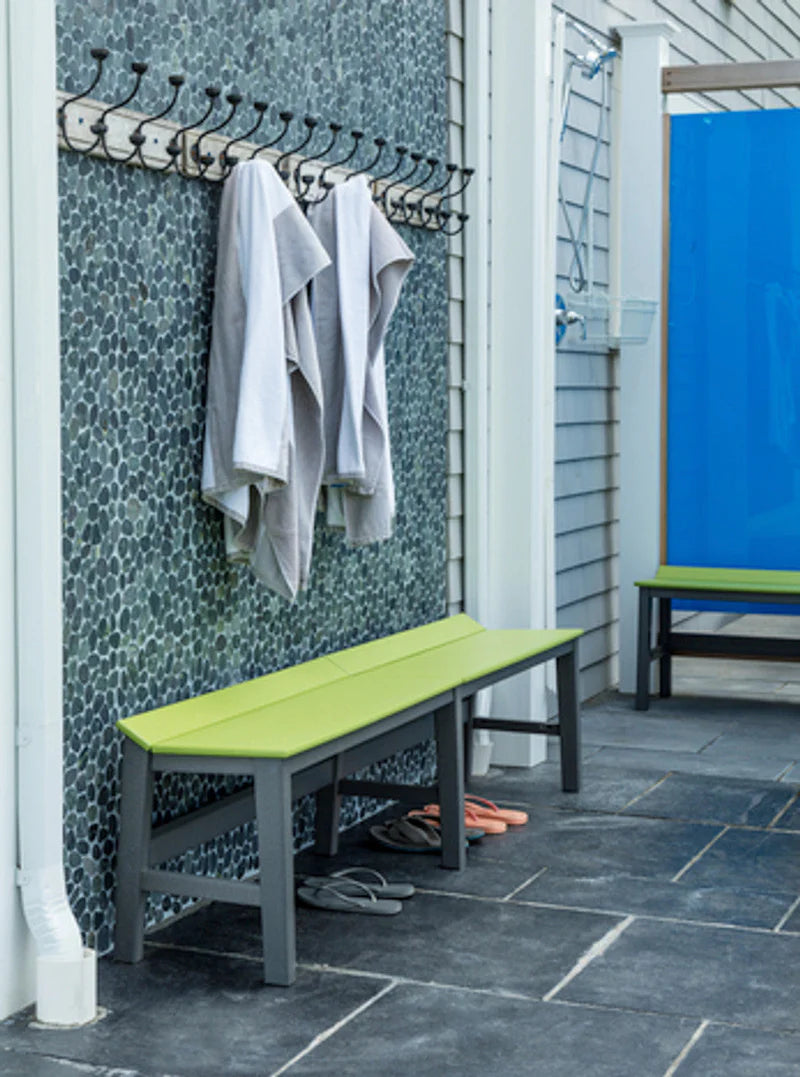 Seaside Casual SYM 72″ Dining Bench – Modern Outdoor Patio Seating