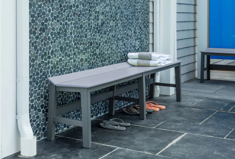 Seaside Casual SYM 72″ Dining Bench – Modern Outdoor Patio Seating