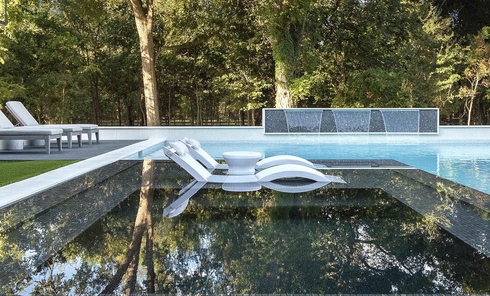 Ledge Signature 70″ Rectangular Resin In-Pool Chaise Lounger