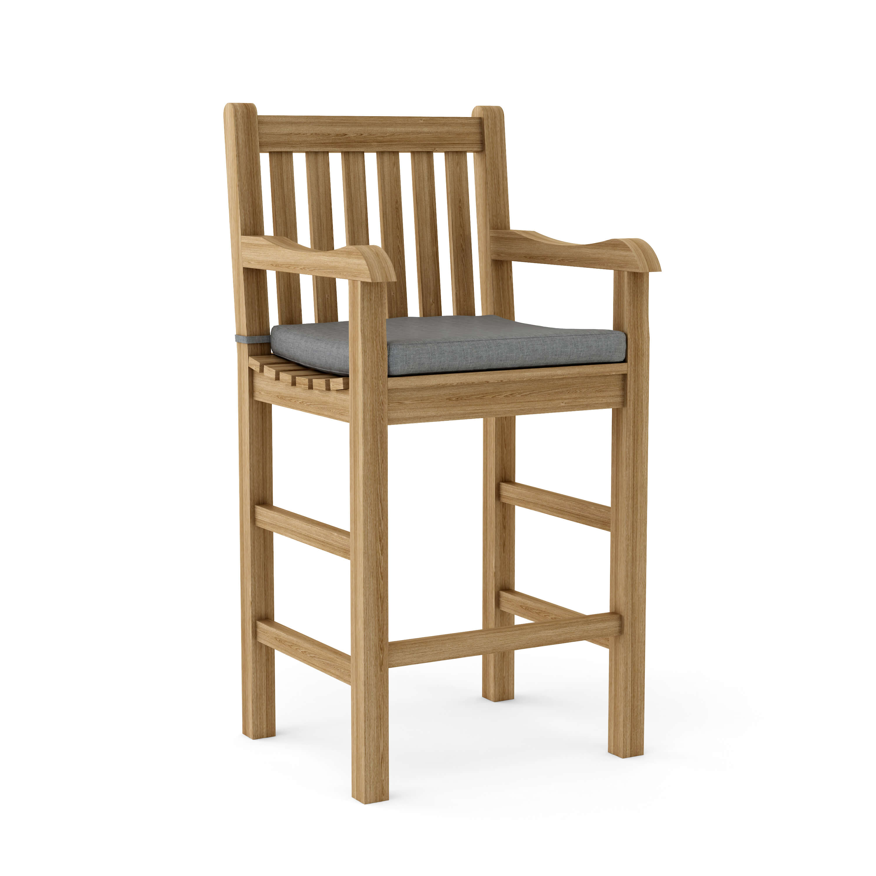 Anderson Teak Classic Bar Armchair – Solid Teak Outdoor Bar Seating