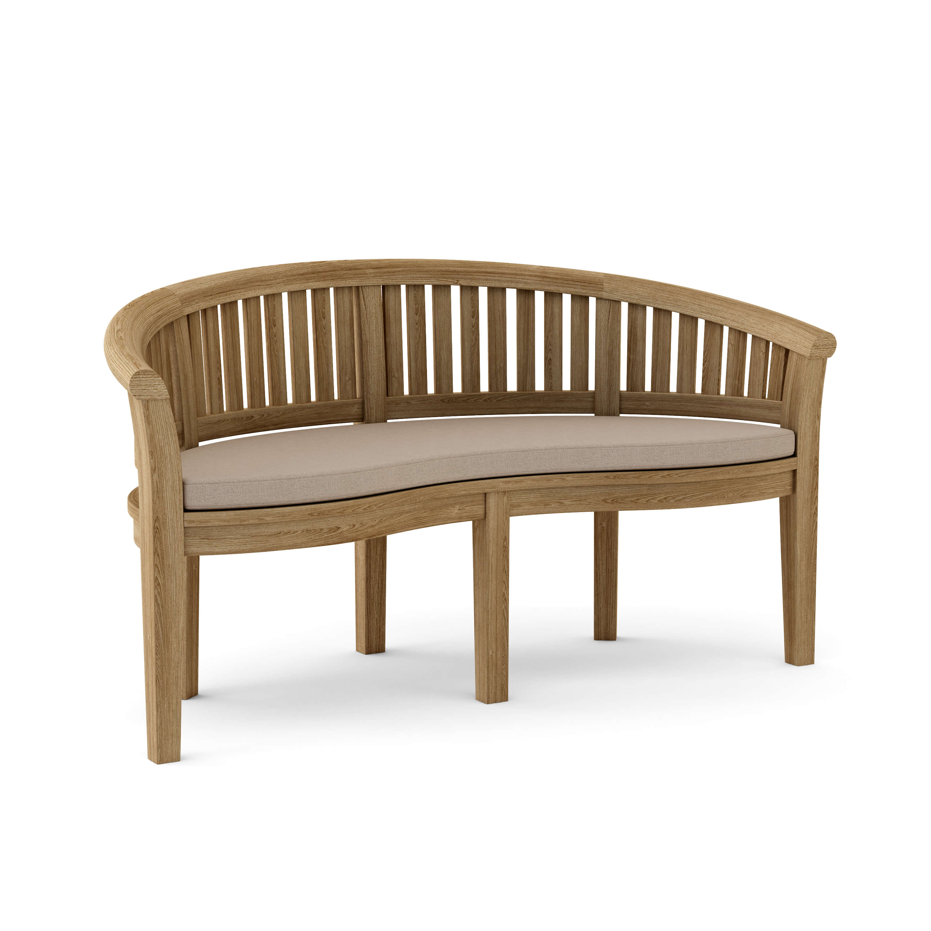 Anderson Teak – Curve 3-Seater Bench – Extra Thick Grade-A Teak Outdoor Seating