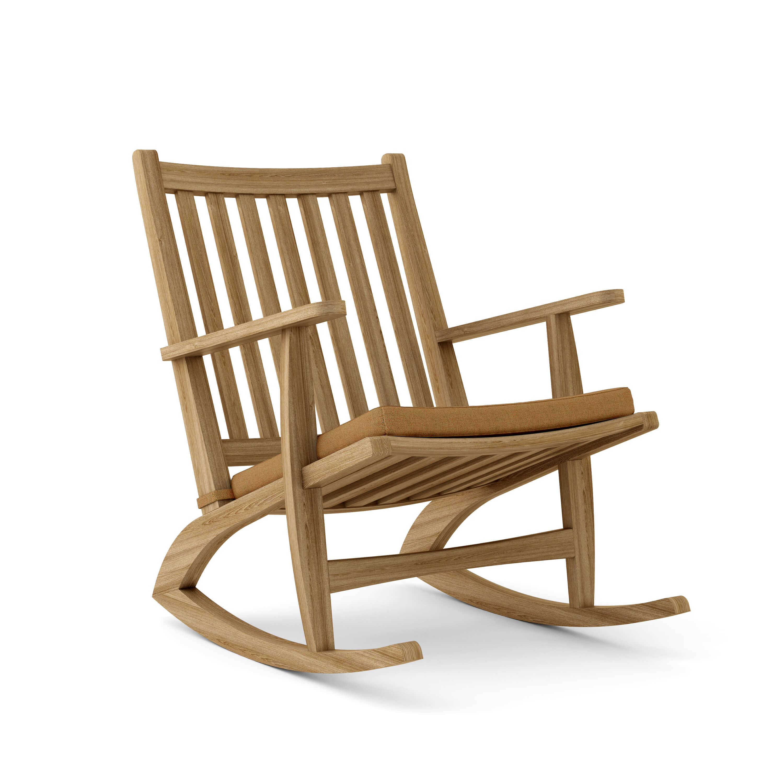 Anderson Teak Modern Rocking Armchair – Contemporary Teak Outdoor Rocker
