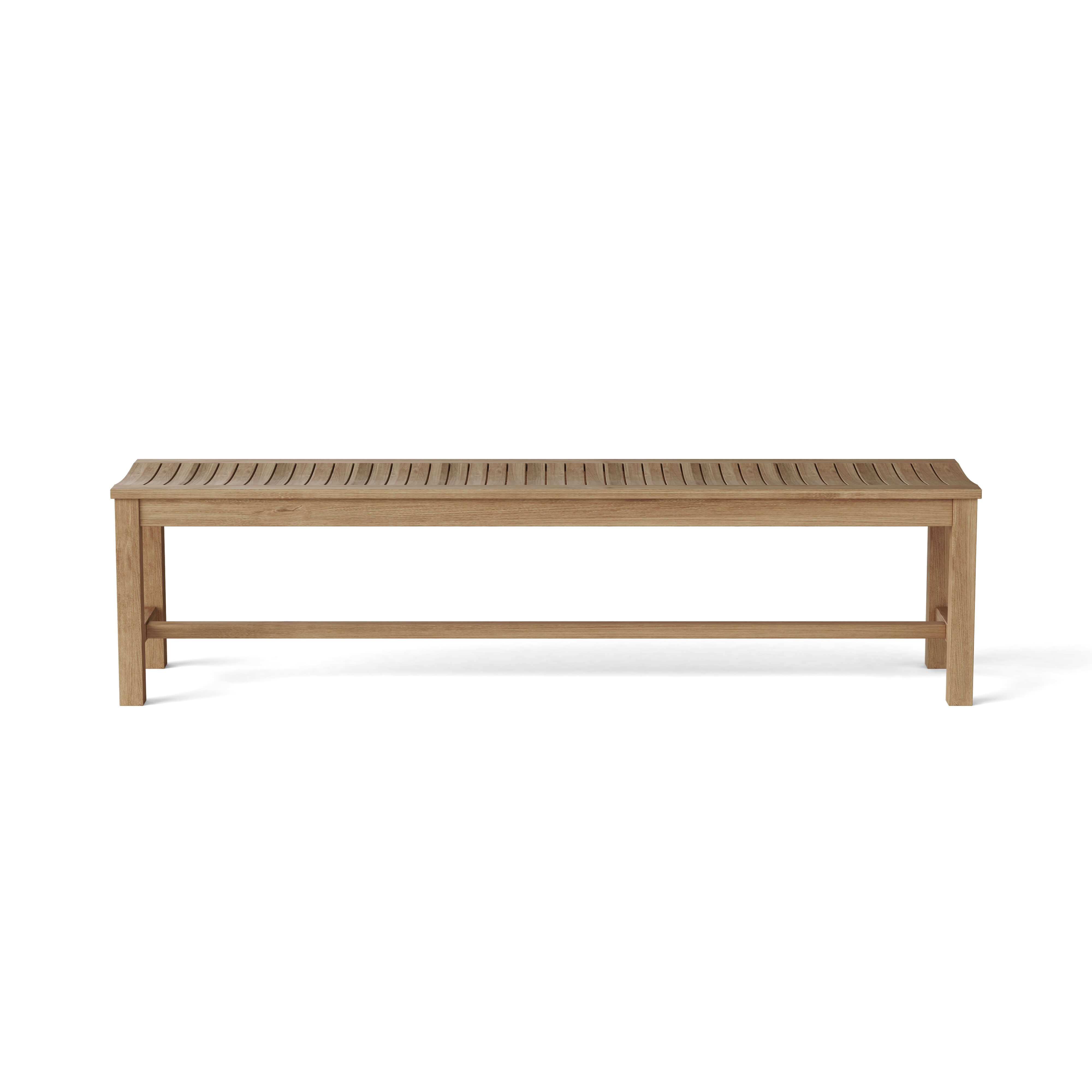 Anderson Teak – Casablanca 4-Seater Backless Bench – Curved Teak Seating