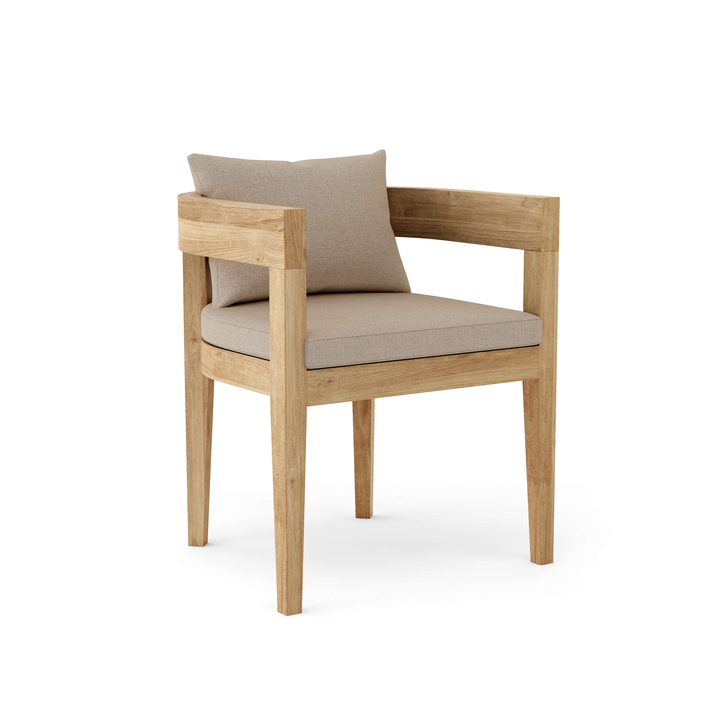 Anderson Teak Coronado Dining Armchair – Teak Outdoor Dining Seating with Cushions