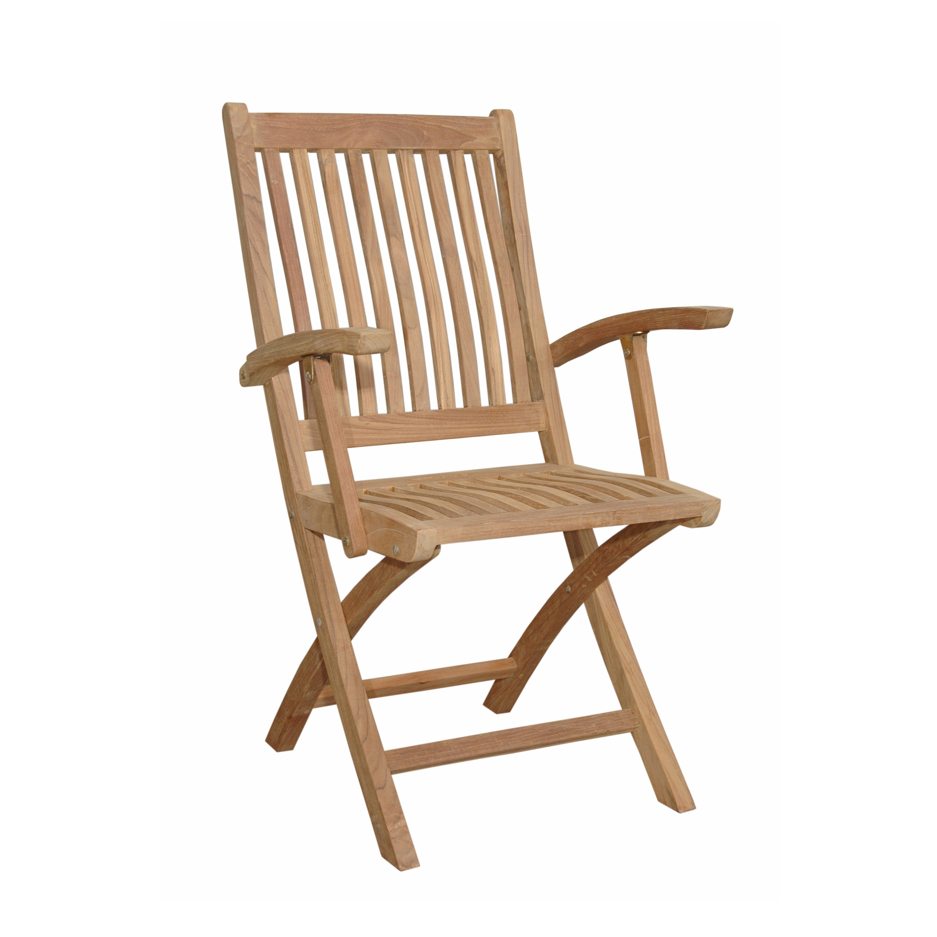 Anderson Teak Tropico Folding Armchair Set – Solid Teak Outdoor Seating