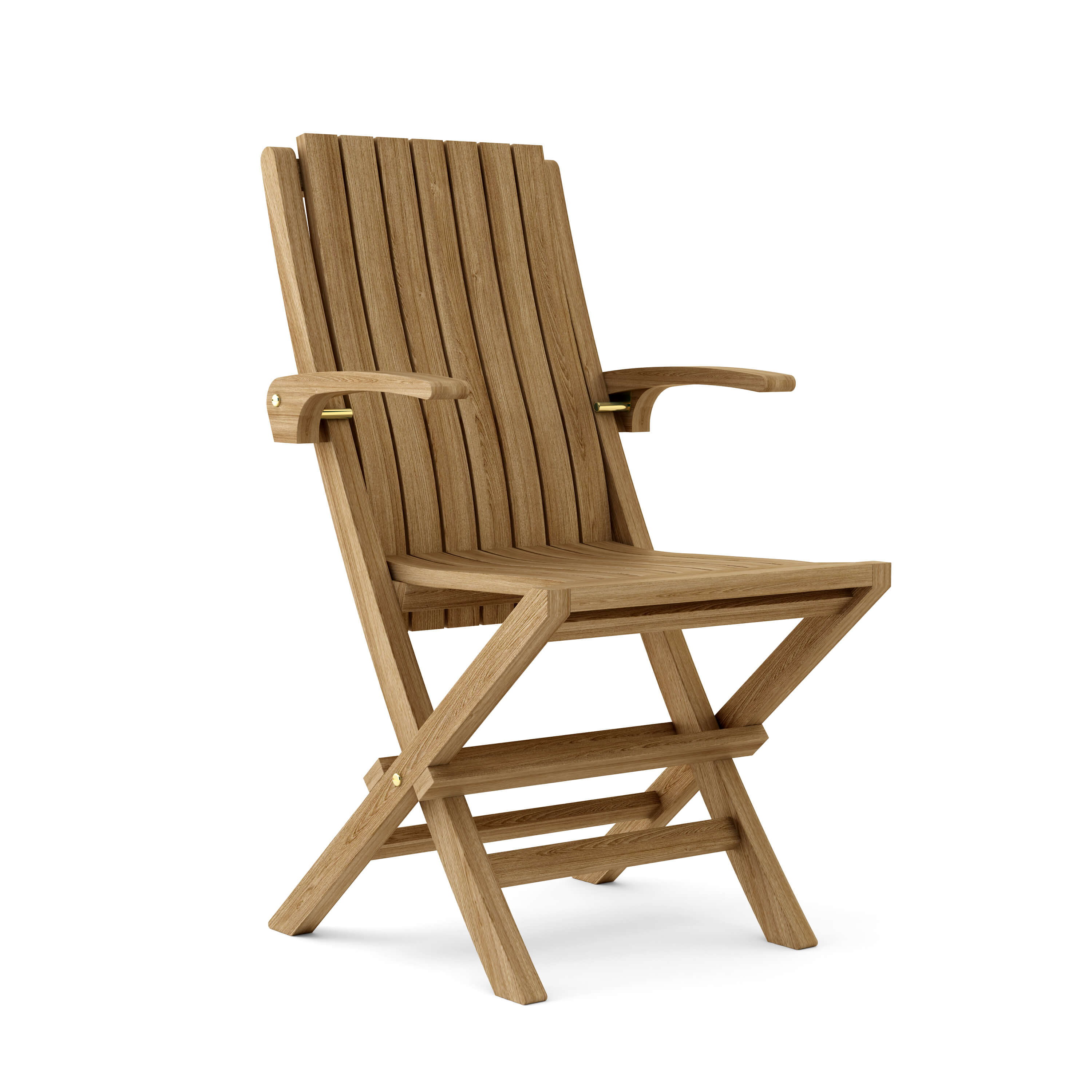 Anderson Teak Comfort Folding Armchair (2-PC) – Ergonomic Teak Outdoor Seating