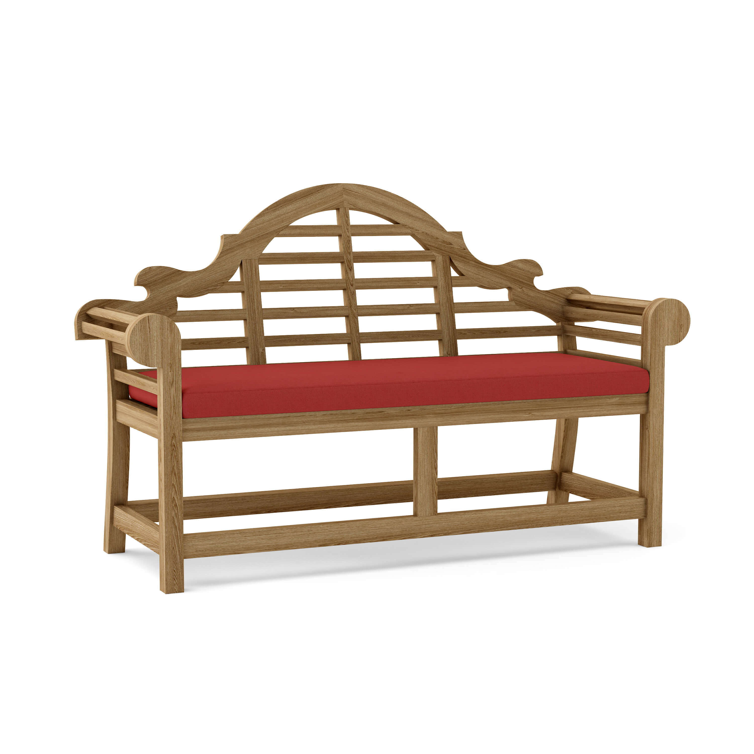 Anderson Teak Marlborough 2-Seater Bench – Lutyens Style Solid Teak Outdoor Garden Bench