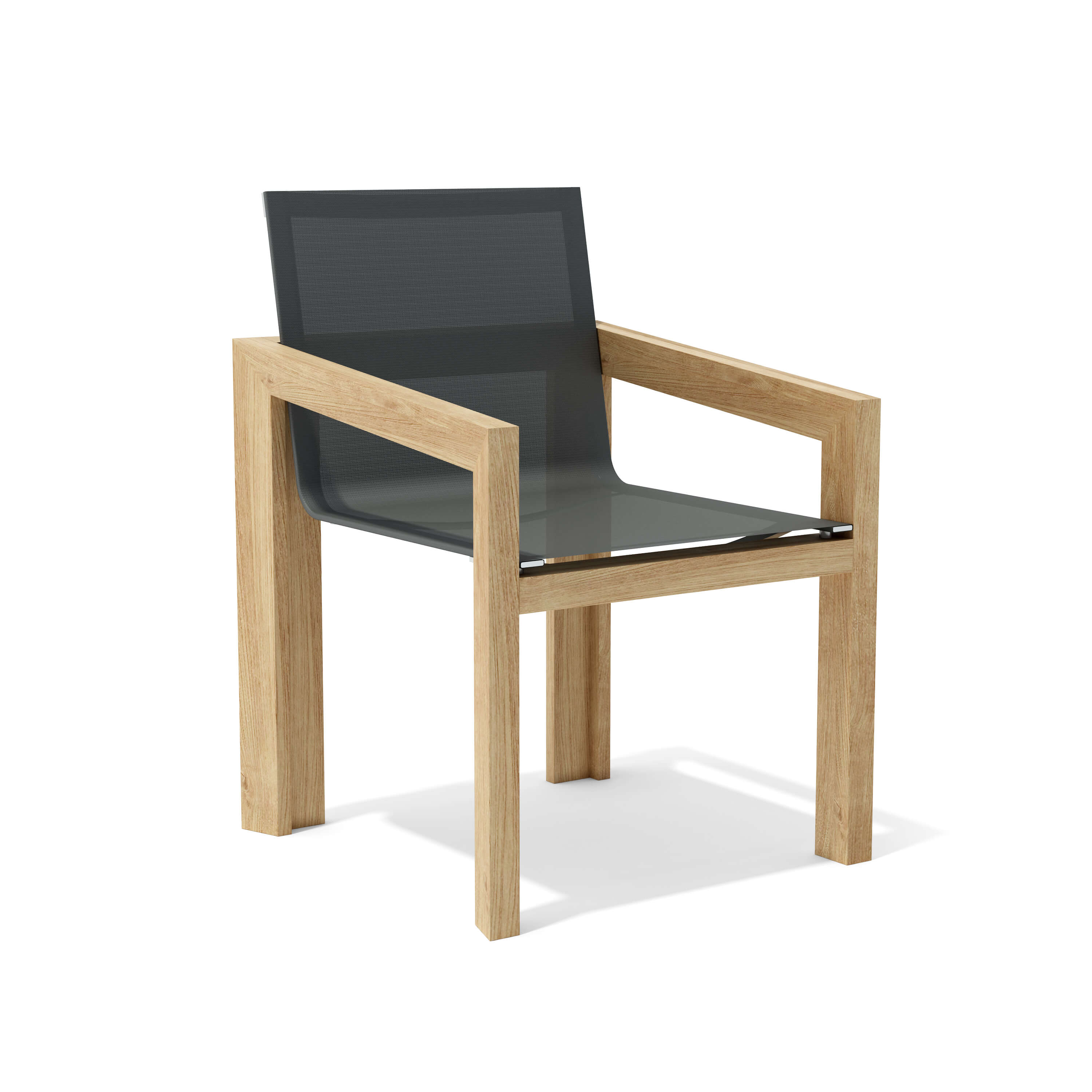 Anderson Teak Smyrna Dining Armchair – Teak & Batyline Outdoor Seating