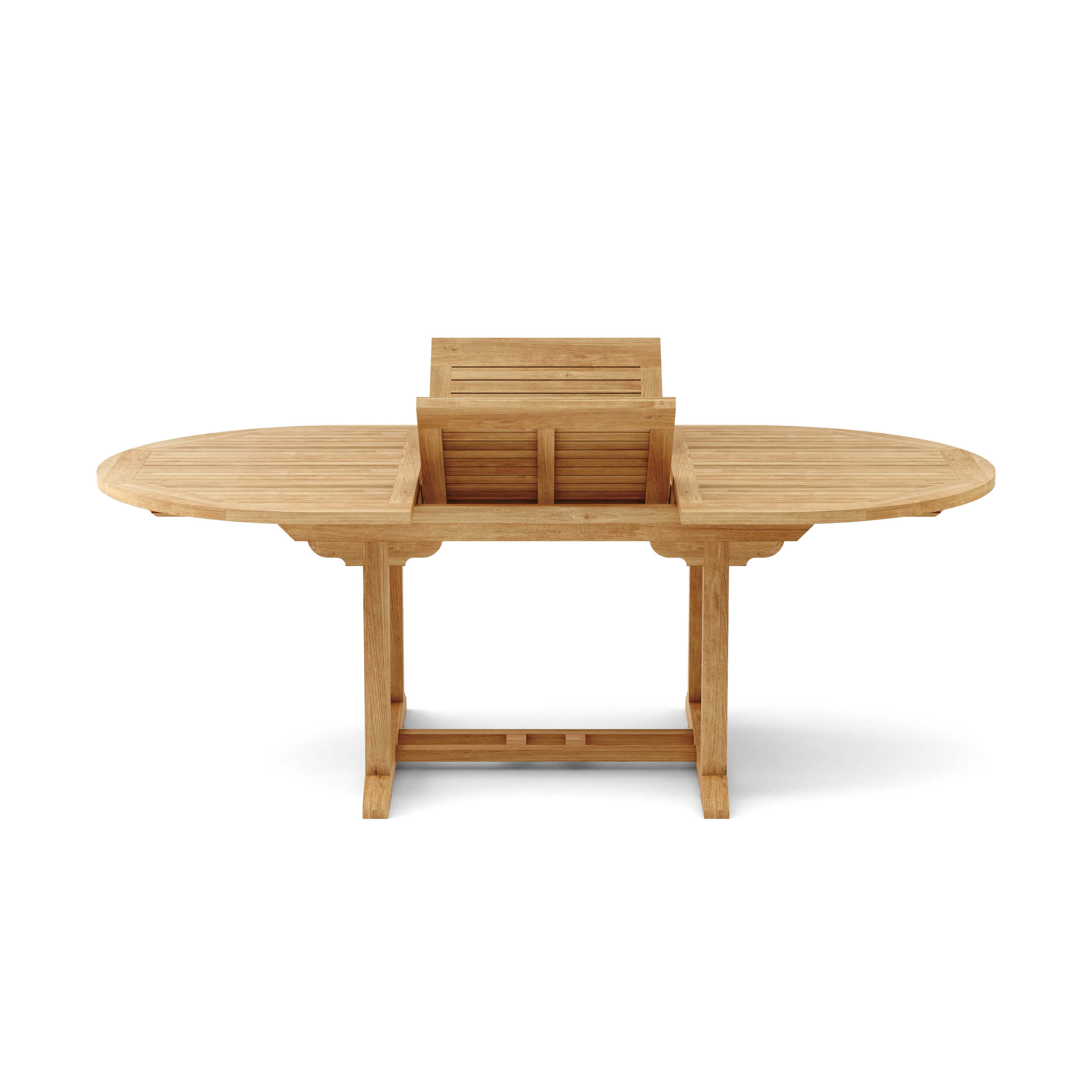 Anderson Teak Bahama 87″ Oval Extension Dining Table – Teak Outdoor Patio Table