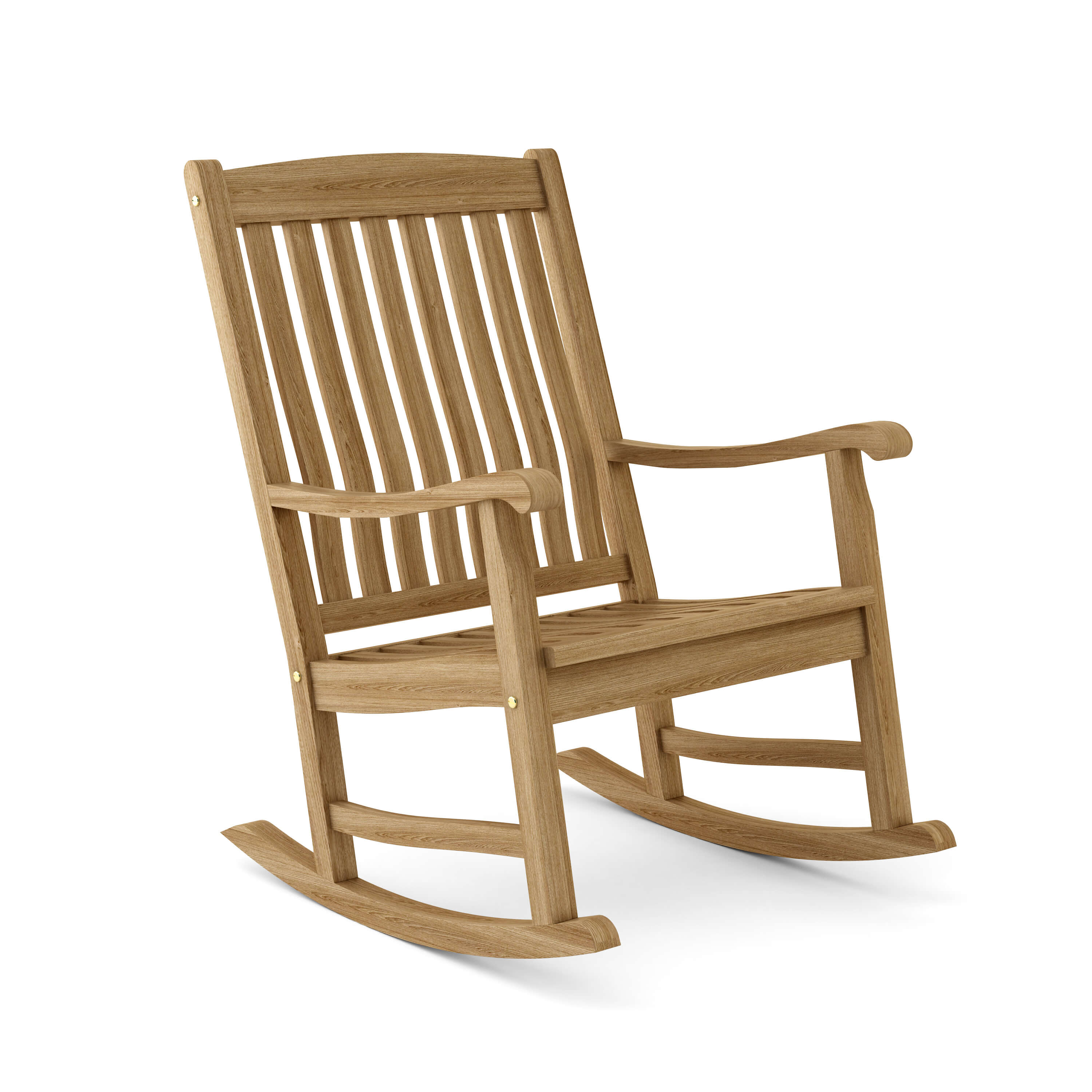 Anderson Teak Ipanema Rocking Armchair – Curved Teak Outdoor Rocker