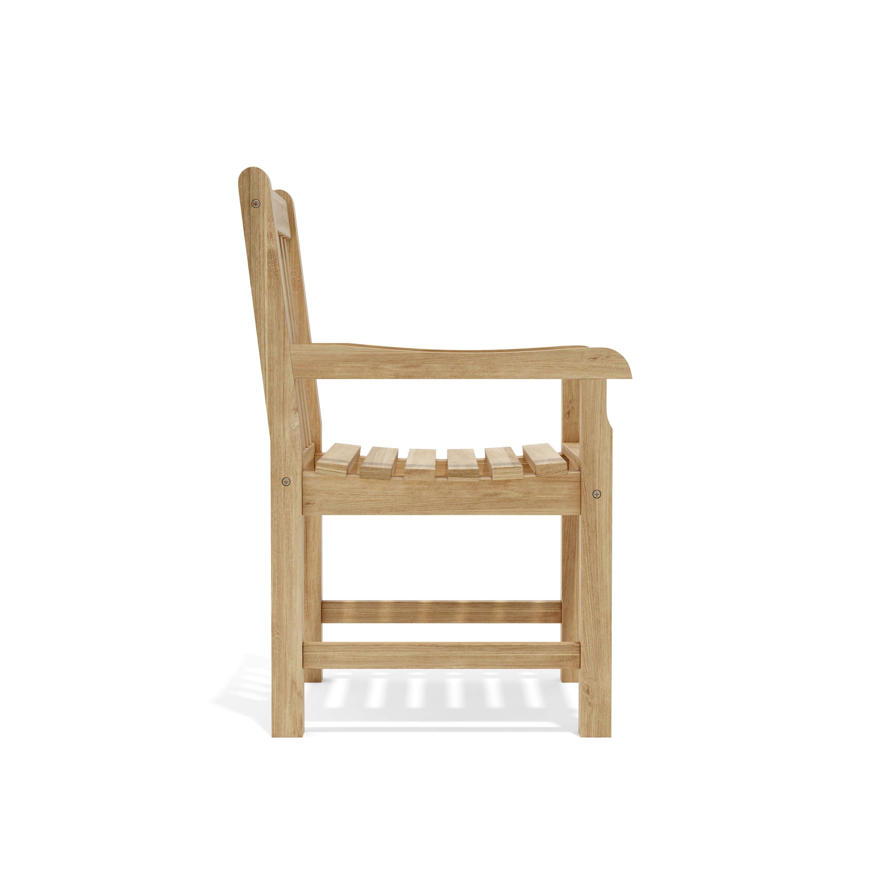 Anderson Teak Classic Armchair Premium Solid Teak Outdoor Dining Chair