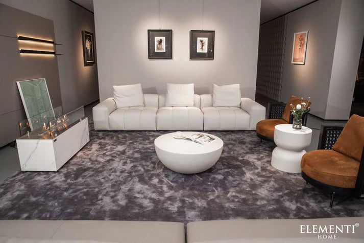 Elementi Home Chronos 34″ Round Concrete Coffee Table