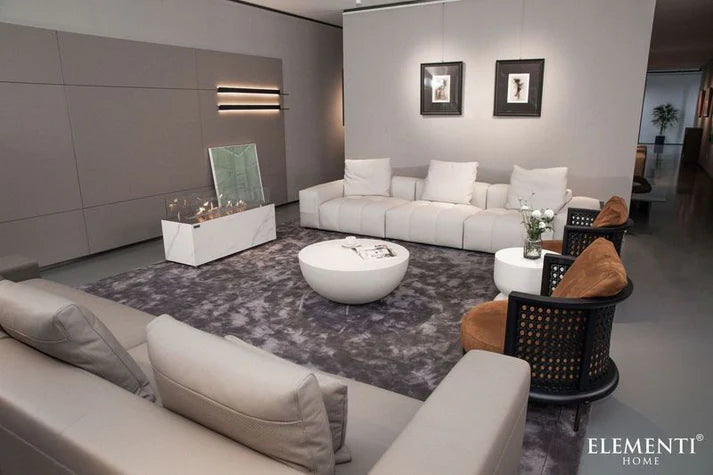 Elementi Home Chronos 34″ Round Concrete Coffee Table