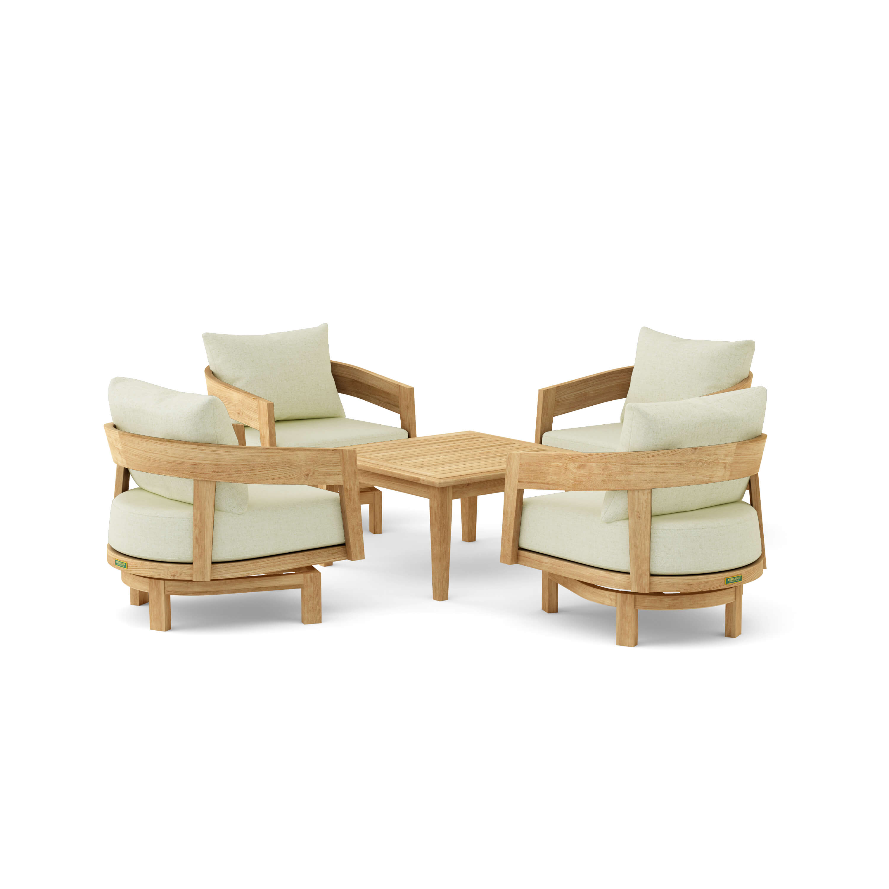 Anderson Teak Toscana 5-pc Deep Seating Swivel SET-371