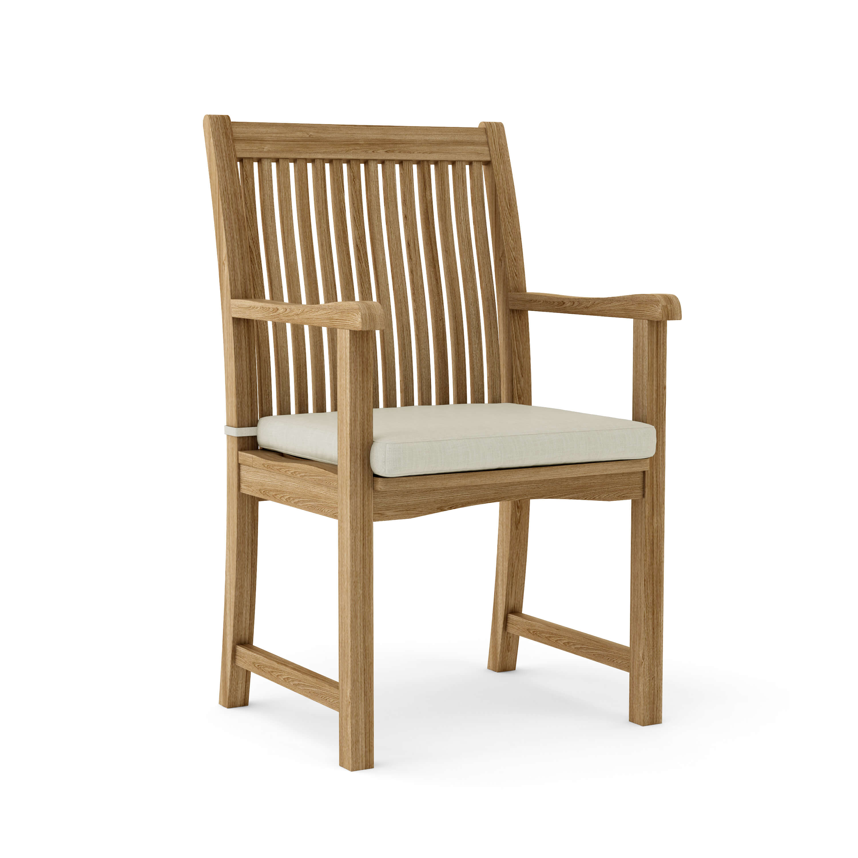 Anderson Teak Chicago Dining Armchair – Solid Teak Outdoor Patio Seating